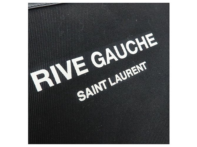 Autre Marque SAINT LAURENT PARIS Borsa a Pochette Rive Gauche Black White 565722 - vista 14