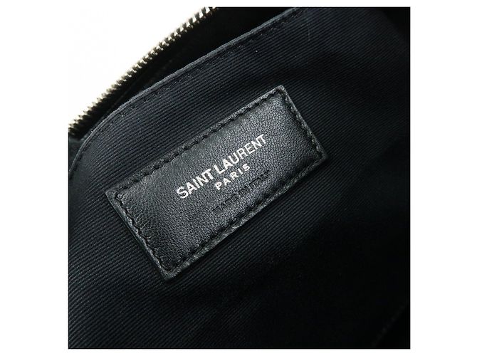 Autre Marque SAINT LAURENT PARIS Borsa a Pochette Rive Gauche Black White 565722 - vista 19