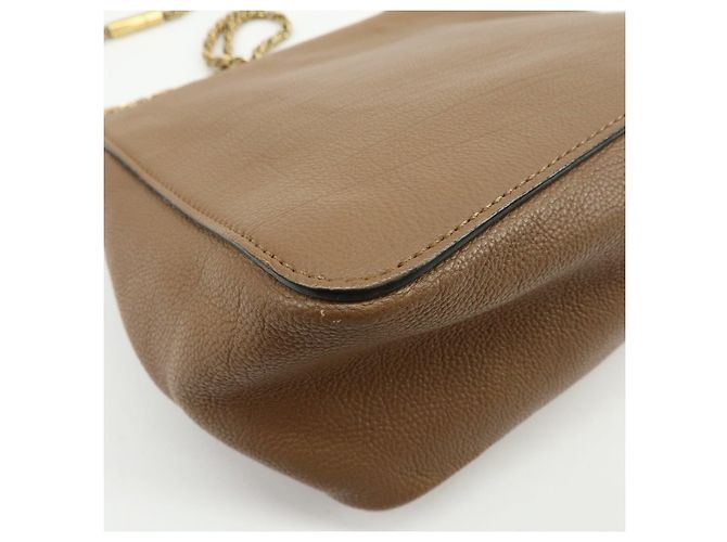 Chloé Borsa a spalla e crossbody in pelle Chloe Elsie con catena Marrone Camel - vista 10