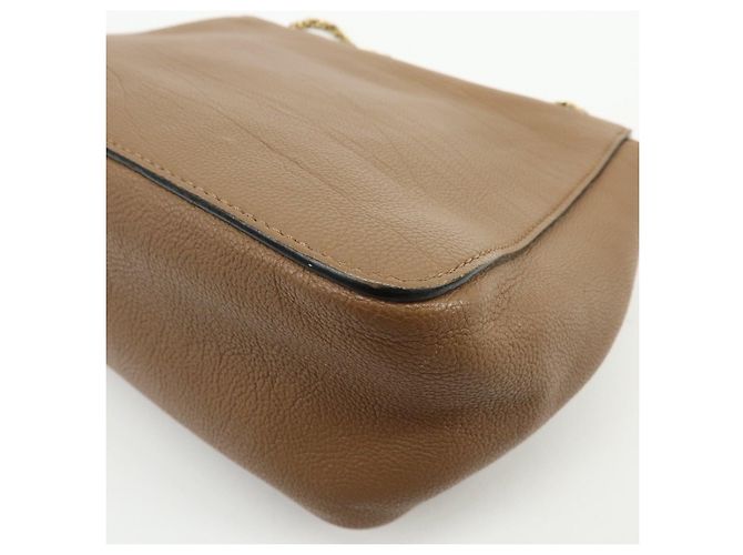 Chloé Borsa a spalla e crossbody in pelle Chloe Elsie con catena Marrone Camel - vista 11