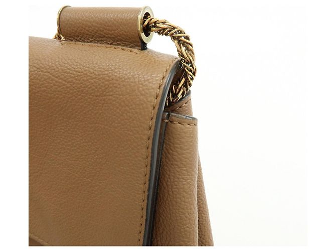 Chloé Borsa a spalla e crossbody in pelle Chloe Elsie con catena Marrone Camel - vista 12