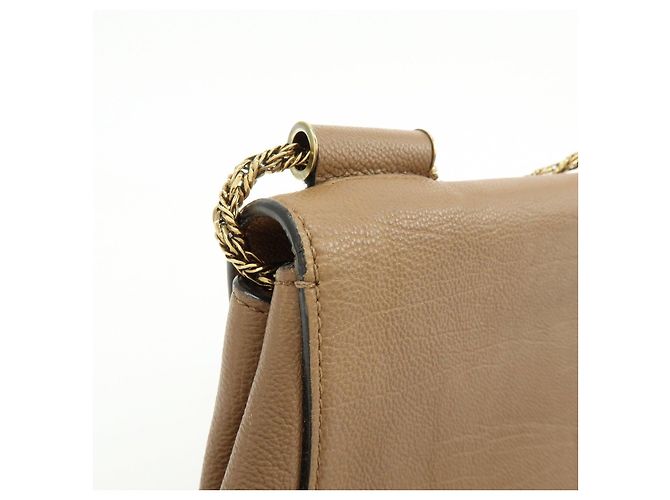 Chloé Borsa a spalla e crossbody in pelle Chloe Elsie con catena Marrone Camel - vista 13