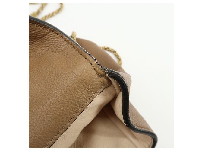 Chloé Borsa a spalla e crossbody in pelle Chloe Elsie con catena Marrone Camel - vista 22
