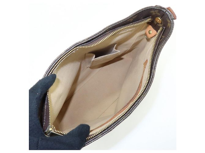 Borsa a tracolla Louis Vuitton Monogram Looping GM Brown M51145 - vista 18