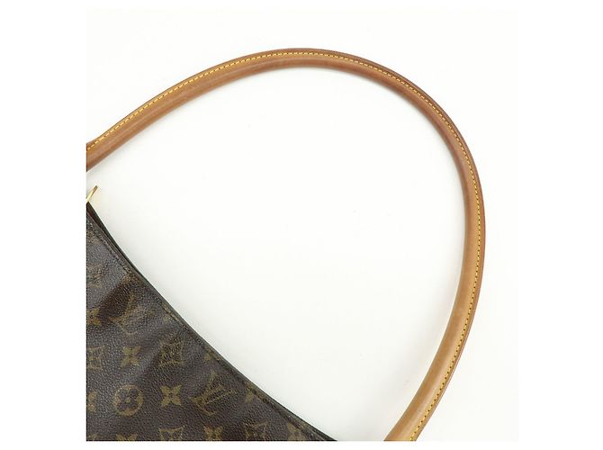 Borsa a tracolla Louis Vuitton Monogram Looping GM Brown M51145 - vista 6