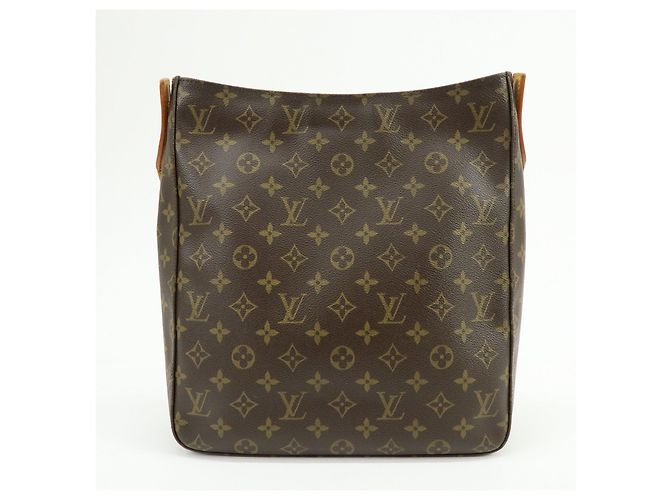Borsa a tracolla Louis Vuitton Monogram Looping GM Marrone M51145 - vista 2