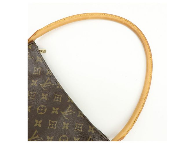 Borsa a tracolla Louis Vuitton Monogram Looping GM Marrone M51145 - vista 6
