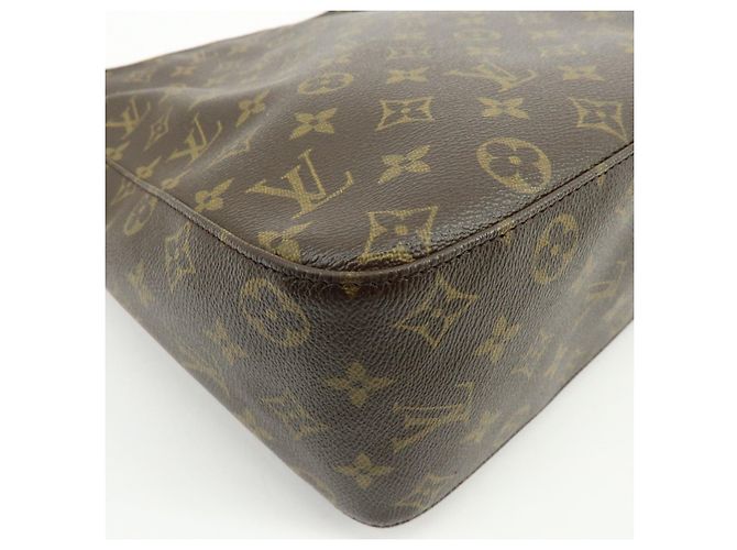 Borsa a tracolla Louis Vuitton Monogram Looping GM Marrone M51145 - vista 9