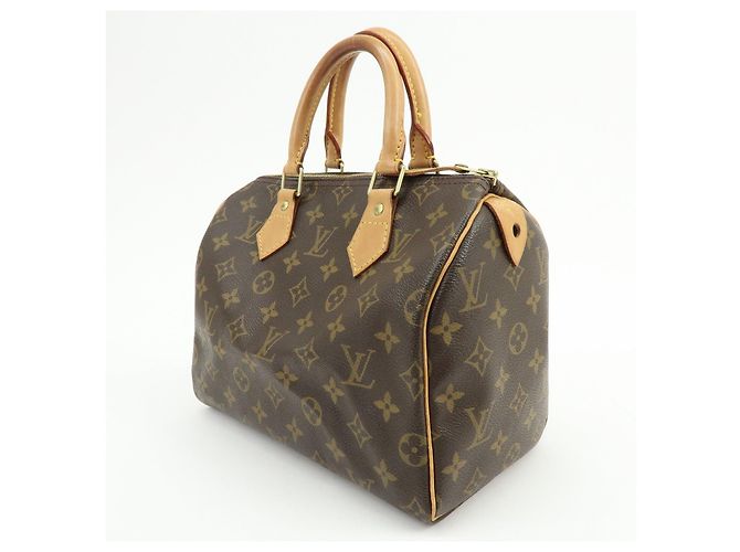 Louis Vuitton Monogram Speedy 25 Boston Bag Hand Bag Brown M41528 - vista 3