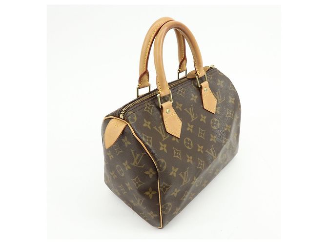Louis Vuitton Monogram Speedy 25 Boston Bag Hand Bag Brown M41528 - vista 4