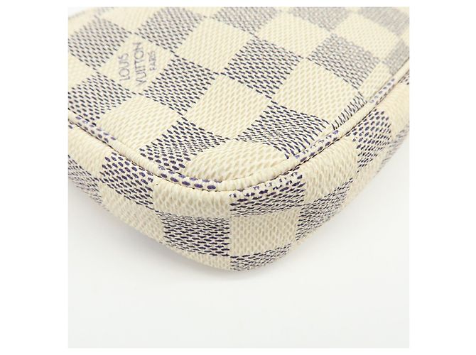 Louis Vuitton Damier Azur Pochette Accessoires Hand Bag Pouch N41207 - vista 11