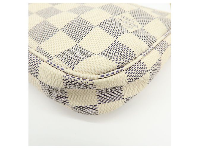 Louis Vuitton Damier Azur Pochette Accessoires Hand Bag Pouch N41207 - vista 12