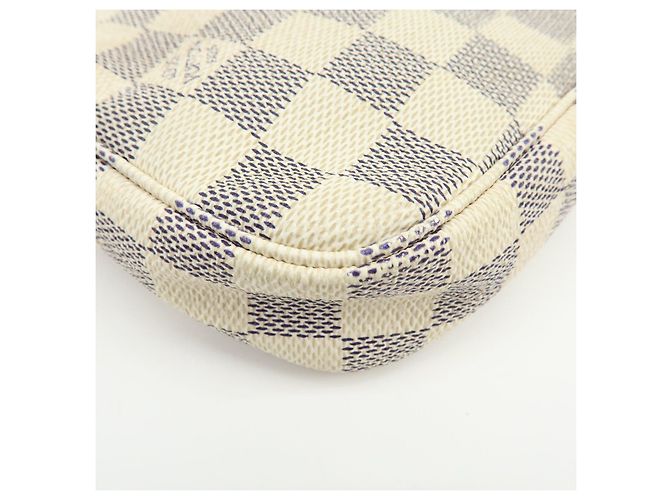 Louis Vuitton Damier Azur Pochette Accessoires Hand Bag Pouch N41207 - vista 13