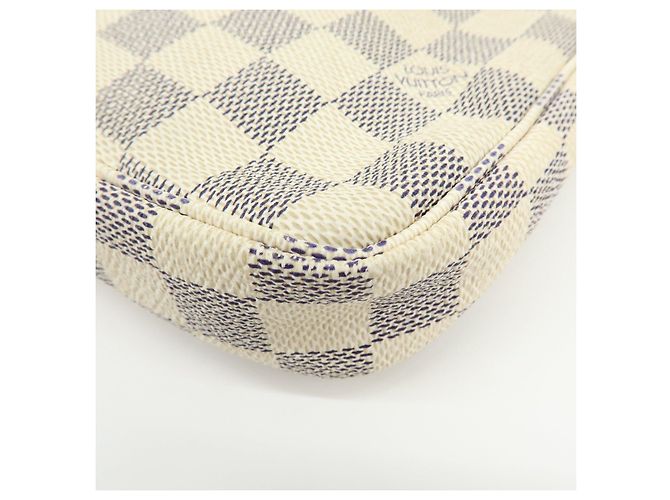 Louis Vuitton Damier Azur Pochette Accessoires Hand Bag Pouch N41207 - vista 14