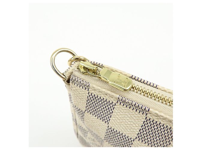 Louis Vuitton Damier Azur Pochette Accessoires Hand Bag Pouch N41207 - vista 18
