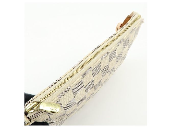 Louis Vuitton Damier Azur Pochette Accessoires Hand Bag Pouch N41207 - vista 19