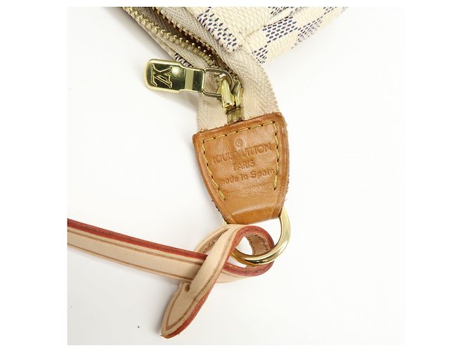 Louis Vuitton Damier Azur Pochette Accessoires Hand Bag Pouch N41207 - vista 22