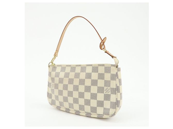 Louis Vuitton Damier Azur Pochette Accessoires Hand Bag Pouch N41207 - vista 3