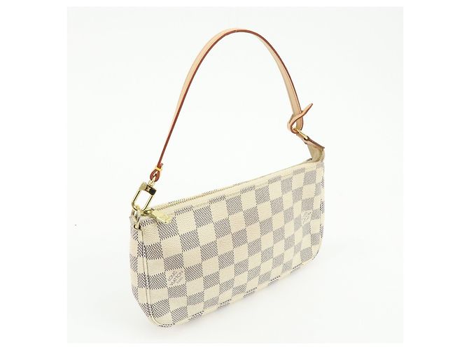 Louis Vuitton Damier Azur Pochette Accessoires Hand Bag Pouch N41207 - vista 4