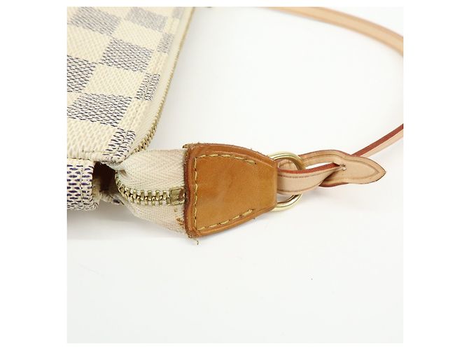 Louis Vuitton Damier Azur Pochette Accessoires Hand Bag Pouch N41207 - vista 7