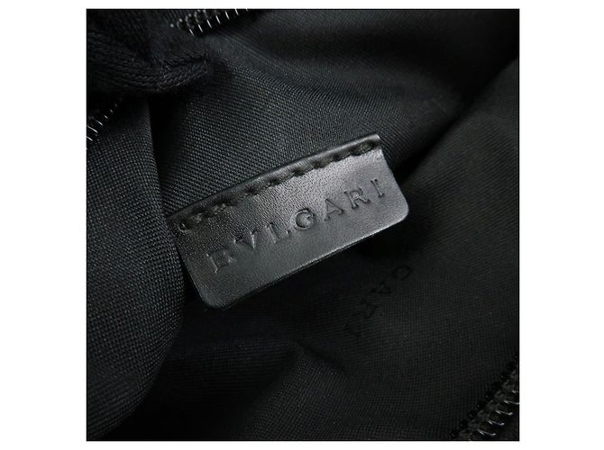 Bulgari Borsa a tracolla e a spalla BVLGARI Logo Mania in tela e pelle Nero - vista 23