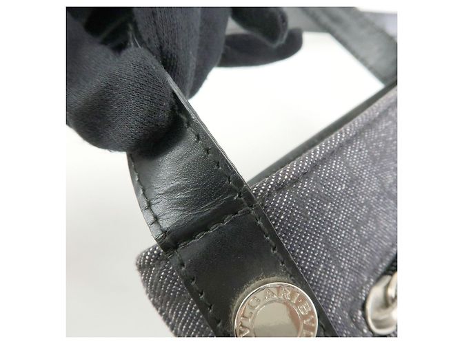 Bulgari Borsa a tracolla e a spalla BVLGARI Logo Mania in tela e pelle Nero - vista 9