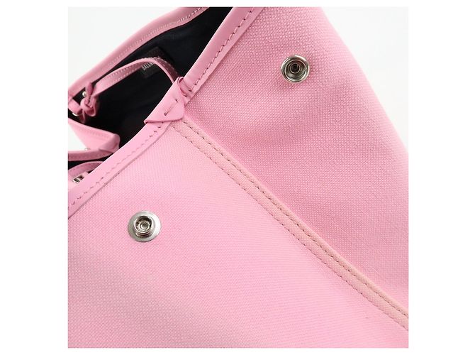 BALENCIAGA Borsa Tote Cabas Small in tela e pelle Navy e Rosa 339933 - vista 13
