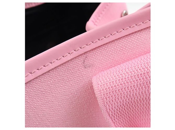 BALENCIAGA Borsa Tote Cabas Small in tela e pelle Navy e Rosa 339933 - vista 14
