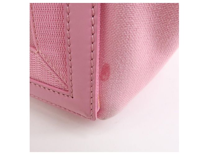 BALENCIAGA Borsa Tote Cabas Small in tela e pelle Navy e Rosa 339933 - vista 15