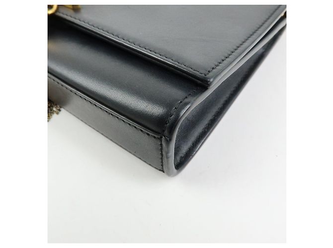 Autre Marque SAINT LAURENT PARIS Borsa a tracolla in pelle con catena Nera 474366 - vista 10