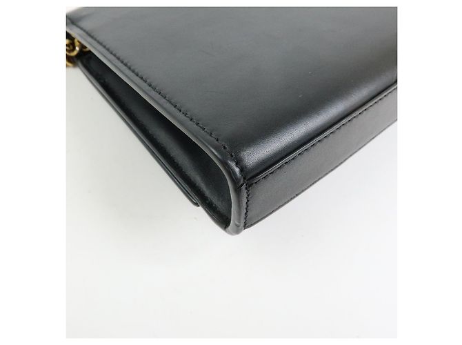 Autre Marque SAINT LAURENT PARIS Borsa a tracolla in pelle con catena Nera 474366 - vista 11