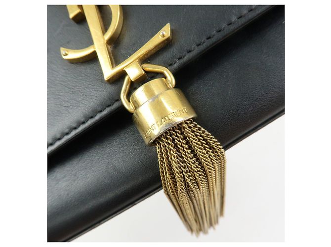 Autre Marque SAINT LAURENT PARIS Borsa a tracolla in pelle con catena Nera 474366 - vista 15