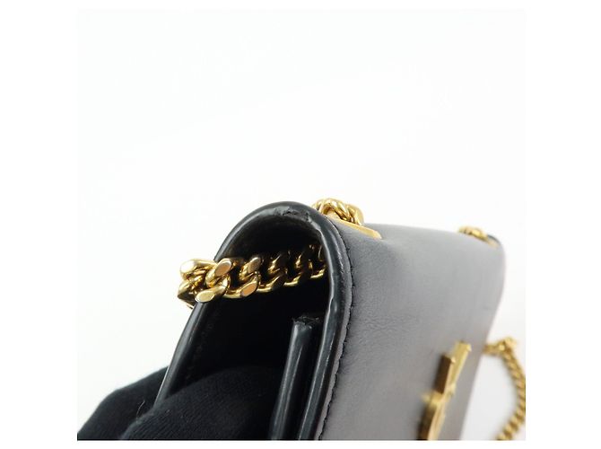 Autre Marque SAINT LAURENT PARIS Borsa a tracolla in pelle con catena Nera 474366 - vista 17