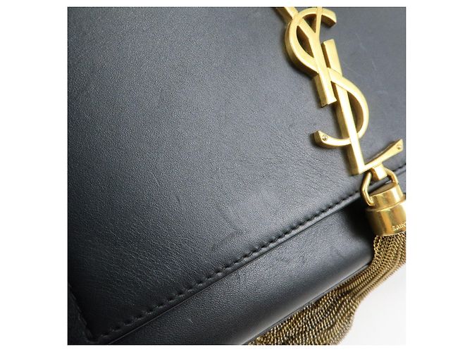 Autre Marque SAINT LAURENT PARIS Borsa a tracolla in pelle con catena Nera 474366 - vista 18