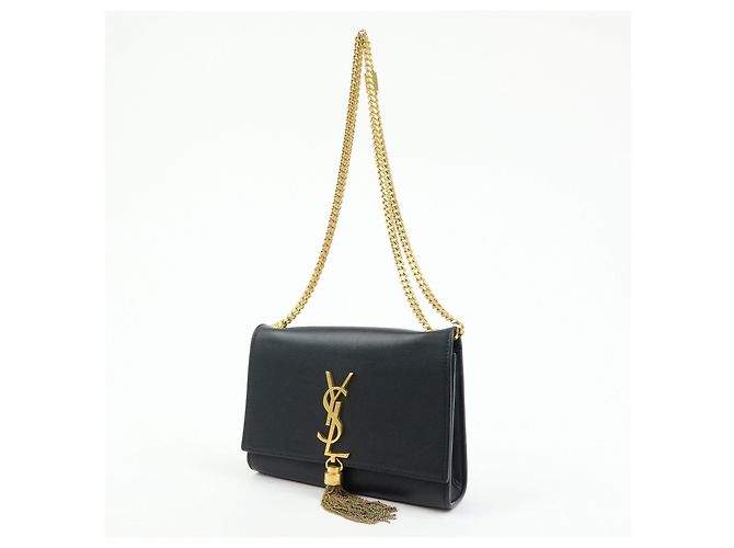 Autre Marque SAINT LAURENT PARIS Borsa a tracolla in pelle con catena Nera 474366 - vista 3