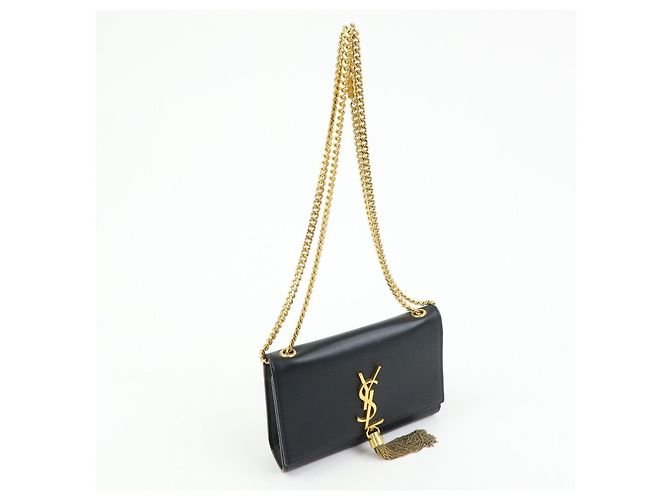 Autre Marque SAINT LAURENT PARIS Borsa a tracolla in pelle con catena Nera 474366 - vista 4