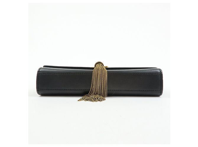 Autre Marque SAINT LAURENT PARIS Borsa a tracolla in pelle con catena Nera 474366 - vista 5