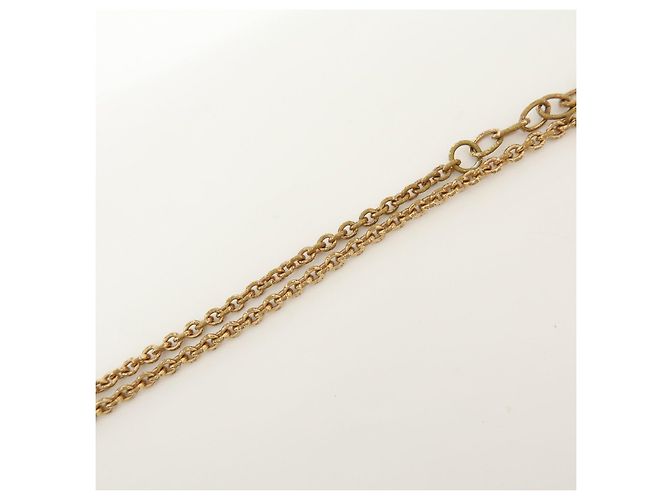 Collana in metallo con strass logo CD Christian Dior Pink Gold - vista 6