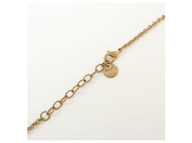 Collana in metallo con strass logo CD Christian Dior Pink Gold - vista 7
