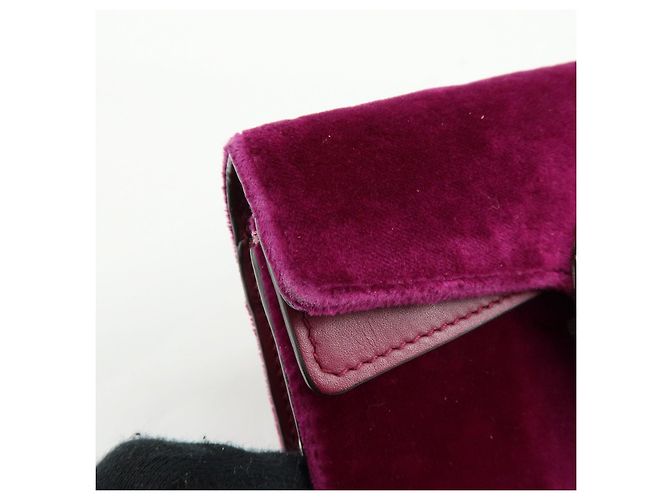 GUCCI Dionysus Super Mini Bag Borsa a tracolla in velluto con catena Viola 476432 - vista 13