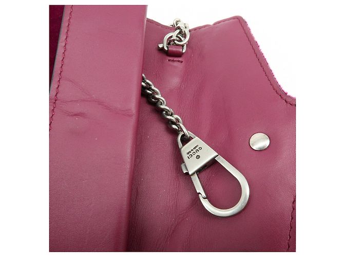 GUCCI Dionysus Super Mini Bag Borsa a tracolla in velluto con catena Viola 476432 - vista 21