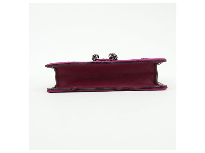 GUCCI Dionysus Super Mini Bag Borsa a tracolla in velluto con catena Viola 476432 - vista 5