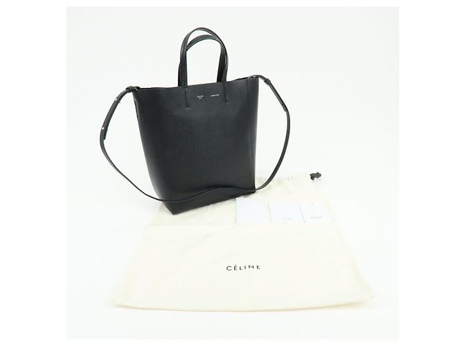 Céline CELINE Borsa 2Way Vertical Cabas in pelle Borsa a mano Borsa a spalla Nero - vista 24