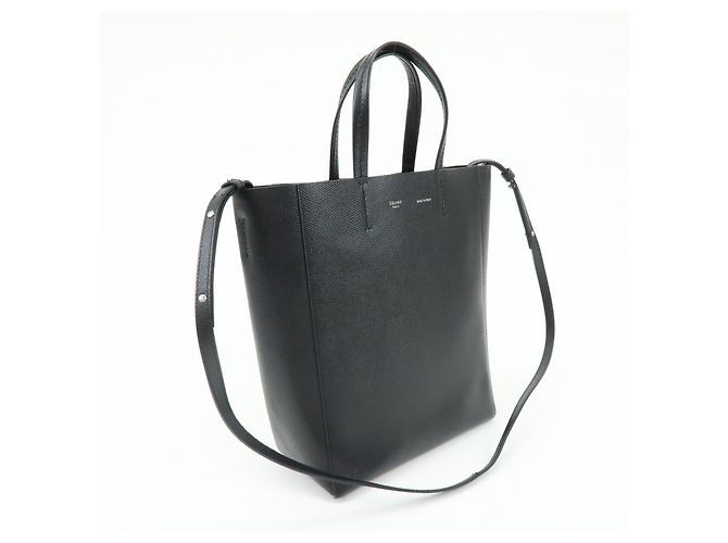 Céline CELINE Borsa 2Way Vertical Cabas in pelle Borsa a mano Borsa a spalla Nero - vista 4