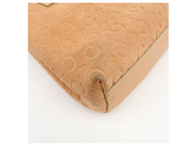 Céline CELINE C Macadam Suede Leather Hand Bag Tote Bag Orange Beige - vista 13