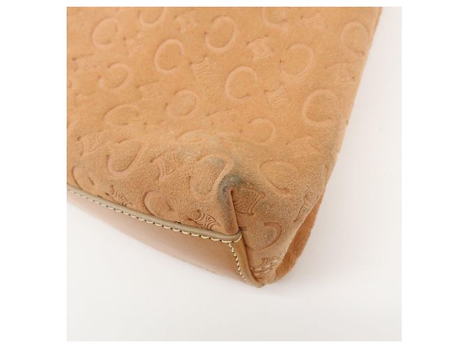 Céline CELINE C Macadam Suede Leather Hand Bag Tote Bag Orange Beige - vista 14