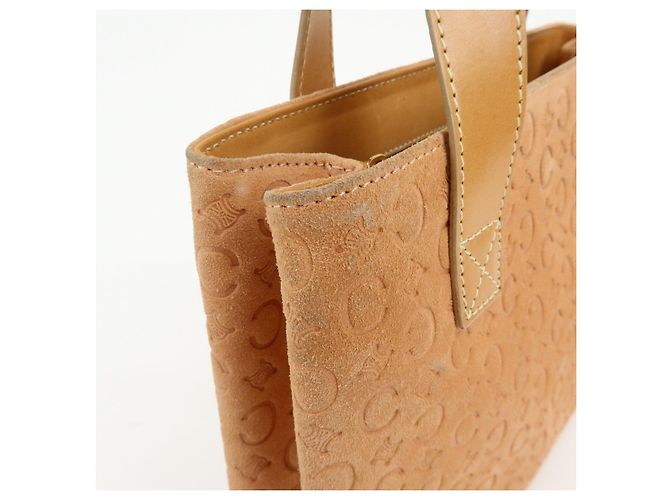 Céline CELINE C Macadam Suede Leather Hand Bag Tote Bag Orange Beige - vista 16