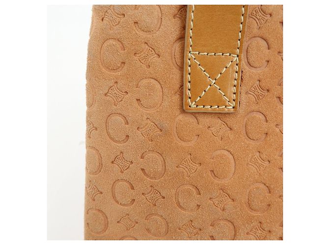 Céline CELINE C Macadam Suede Leather Hand Bag Tote Bag Orange Beige - vista 19