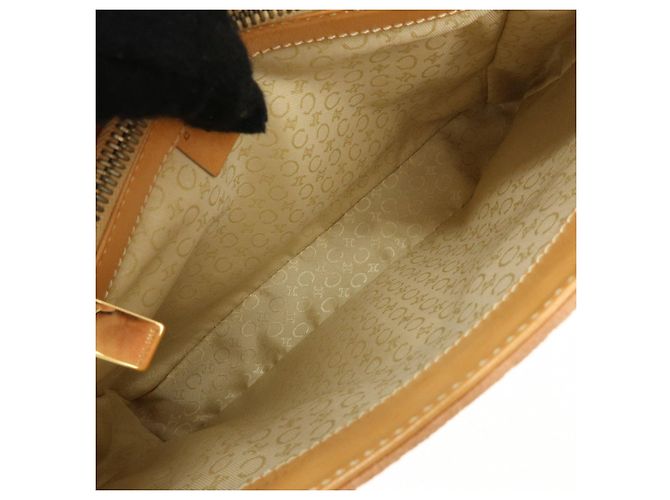 Céline CELINE C Macadam Suede Leather Hand Bag Tote Bag Orange Beige - vista 22