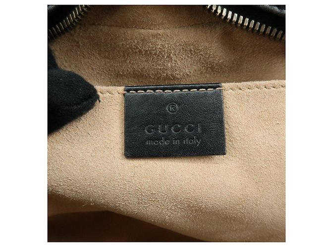 Borsa a spalla e tracolla GUCCI GG Marmont in pelle Nero 447632 - vista 22